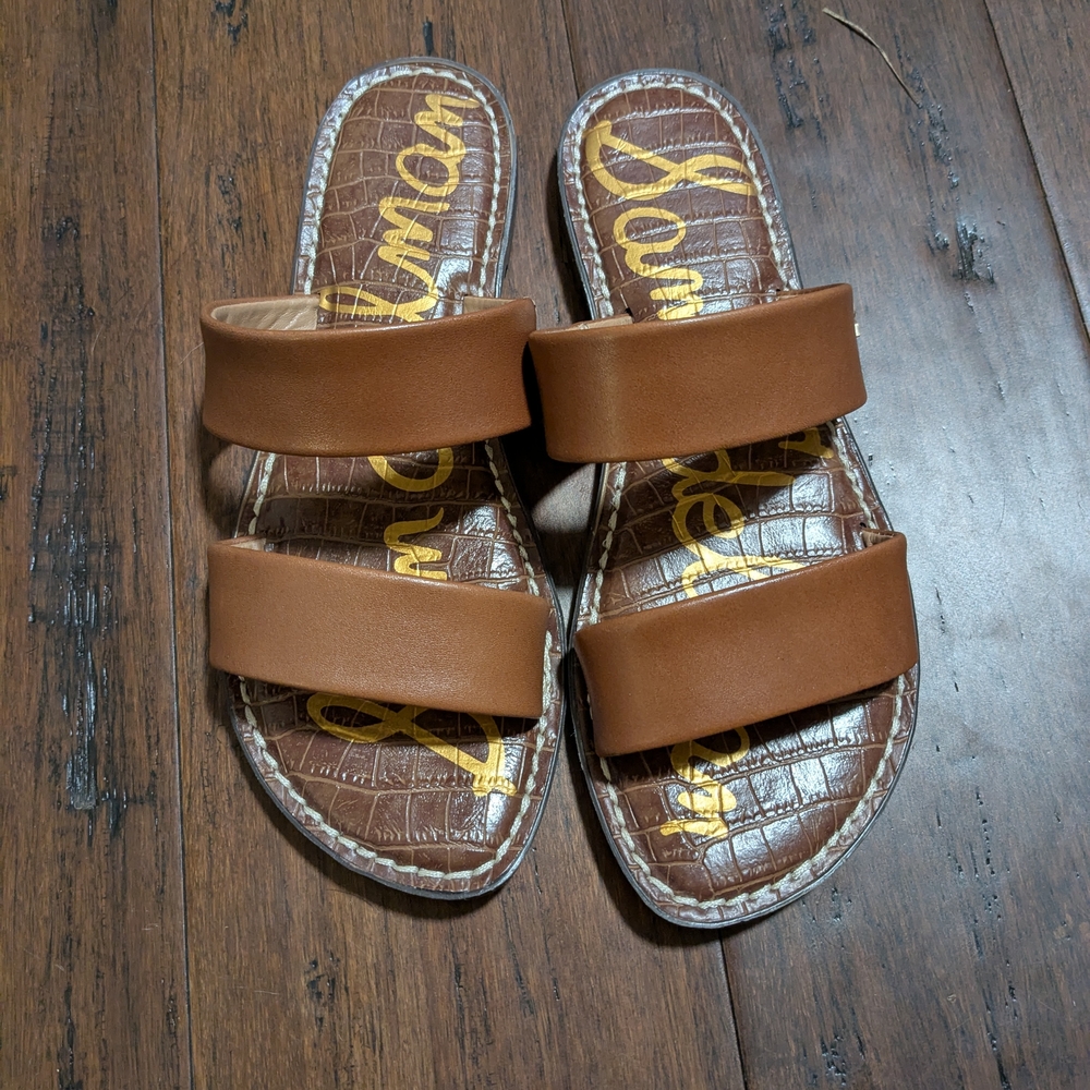 Sam Edelman Brown Double Strap Sandals